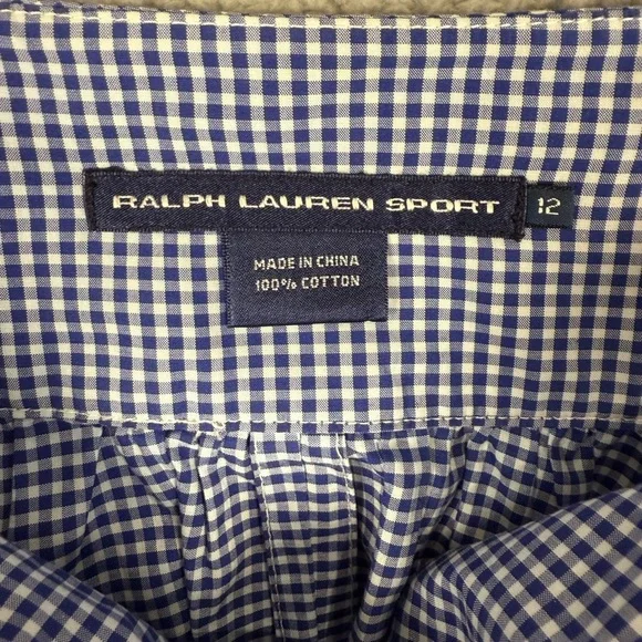Ralph Lauren blue gingham skirt 12 cottagecore - Picture 5 of 8
